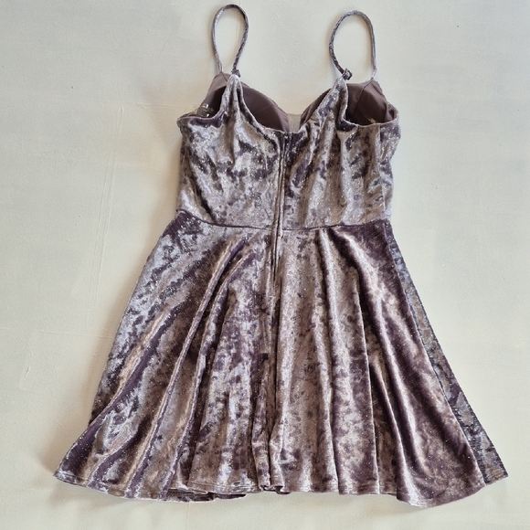 HOLIDAY SALE Speechless Silver Gray Fit and Flare Mini Dress - Picture 6 of 6